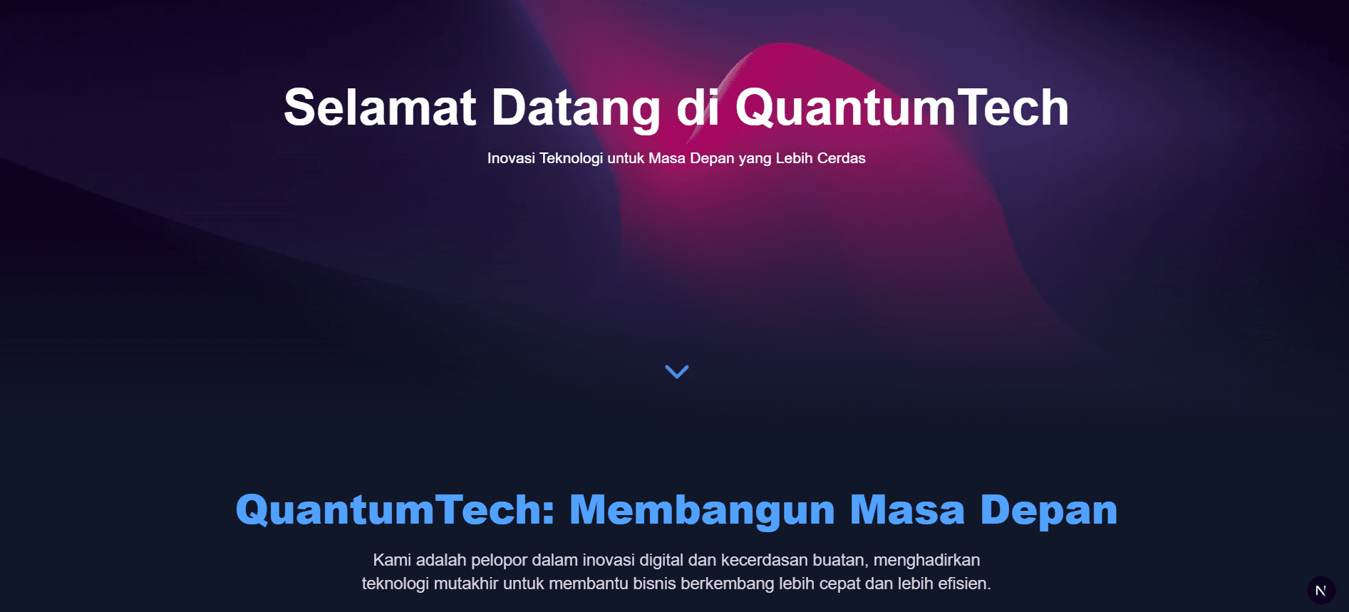Landing Page screenshot 1