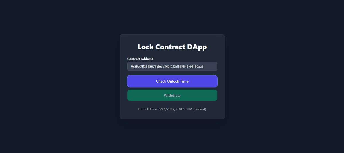 dApps Lock Contract